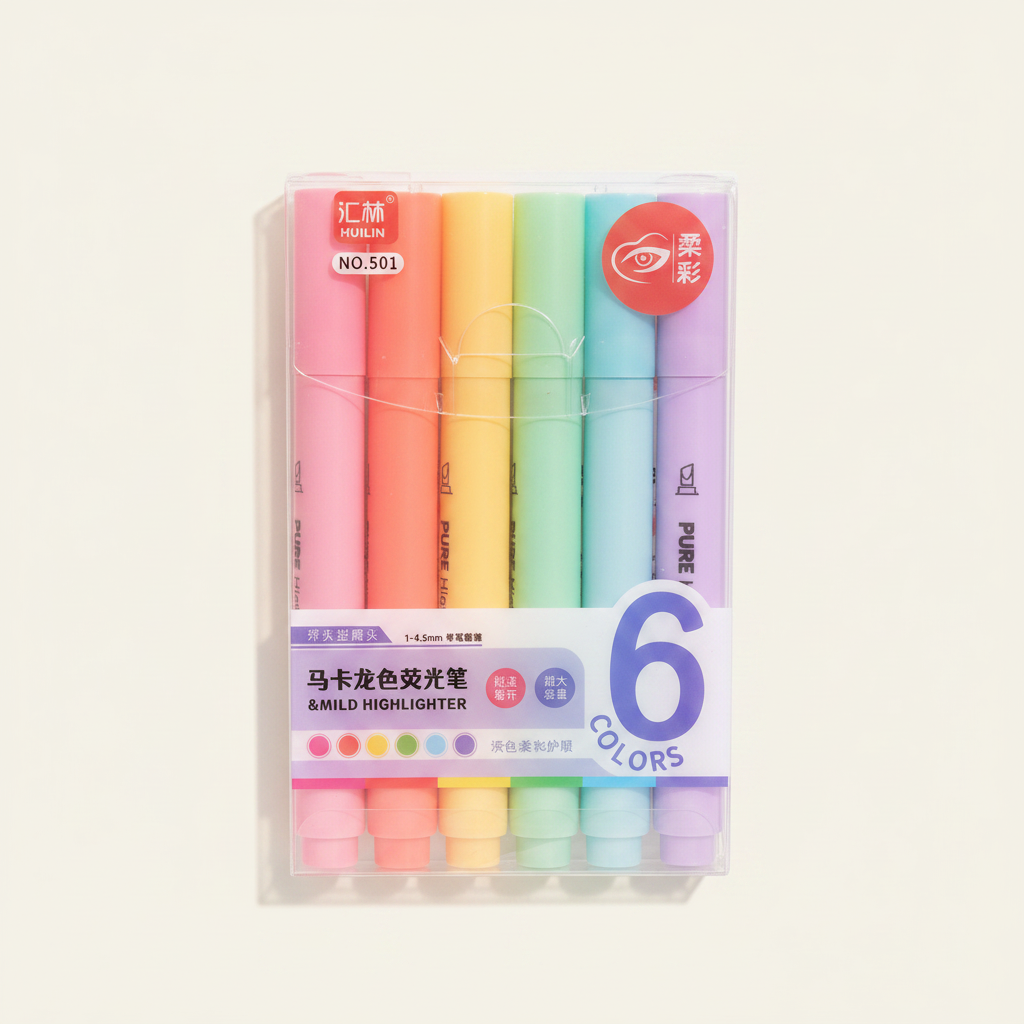 Set de Resaltadores Pastel 6 Colores | Huilin