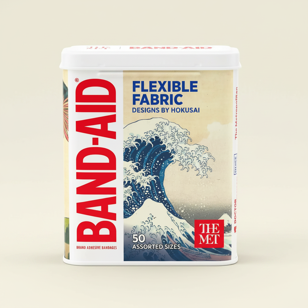 Curitas con Diseños de Arte Japones Hokusai 50 Unidades | Band - Aid
