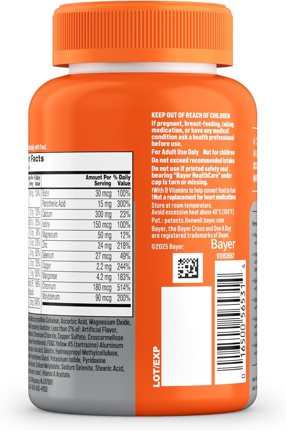 Suplemento Multivitamínico Para Mujeres 50+ 100 Tabletas | One A Day