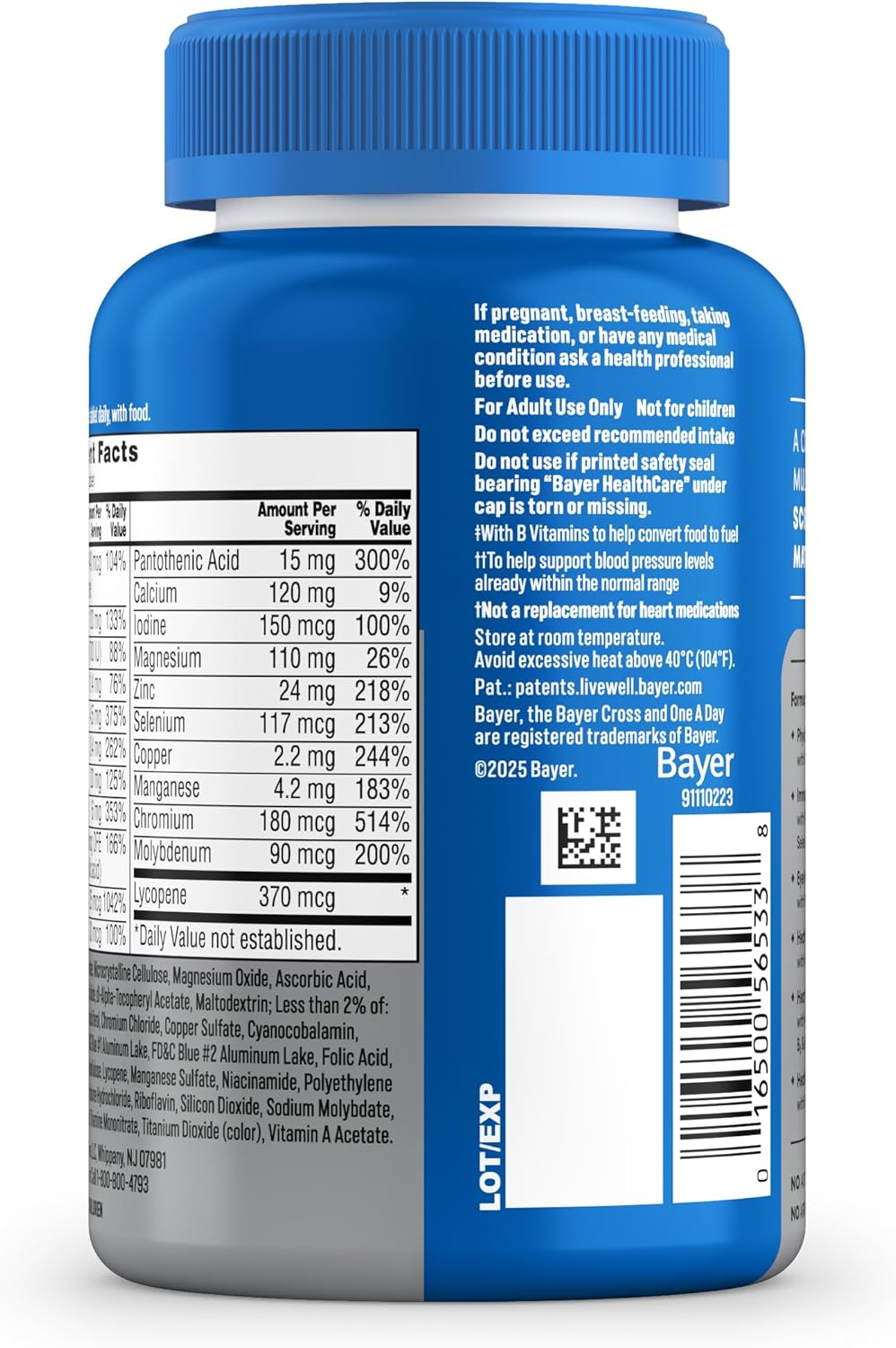 Suplemento Multivitamínico Para Hombres 50+ 100 Tabletas | One A Day