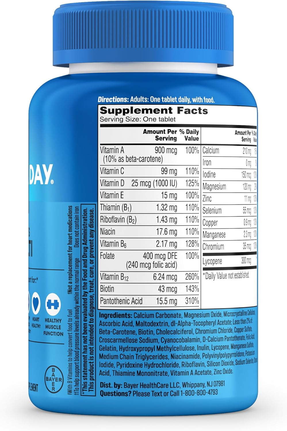 Suplemento Multivitamínico Para Hombres 200 Tabletas | One A Day