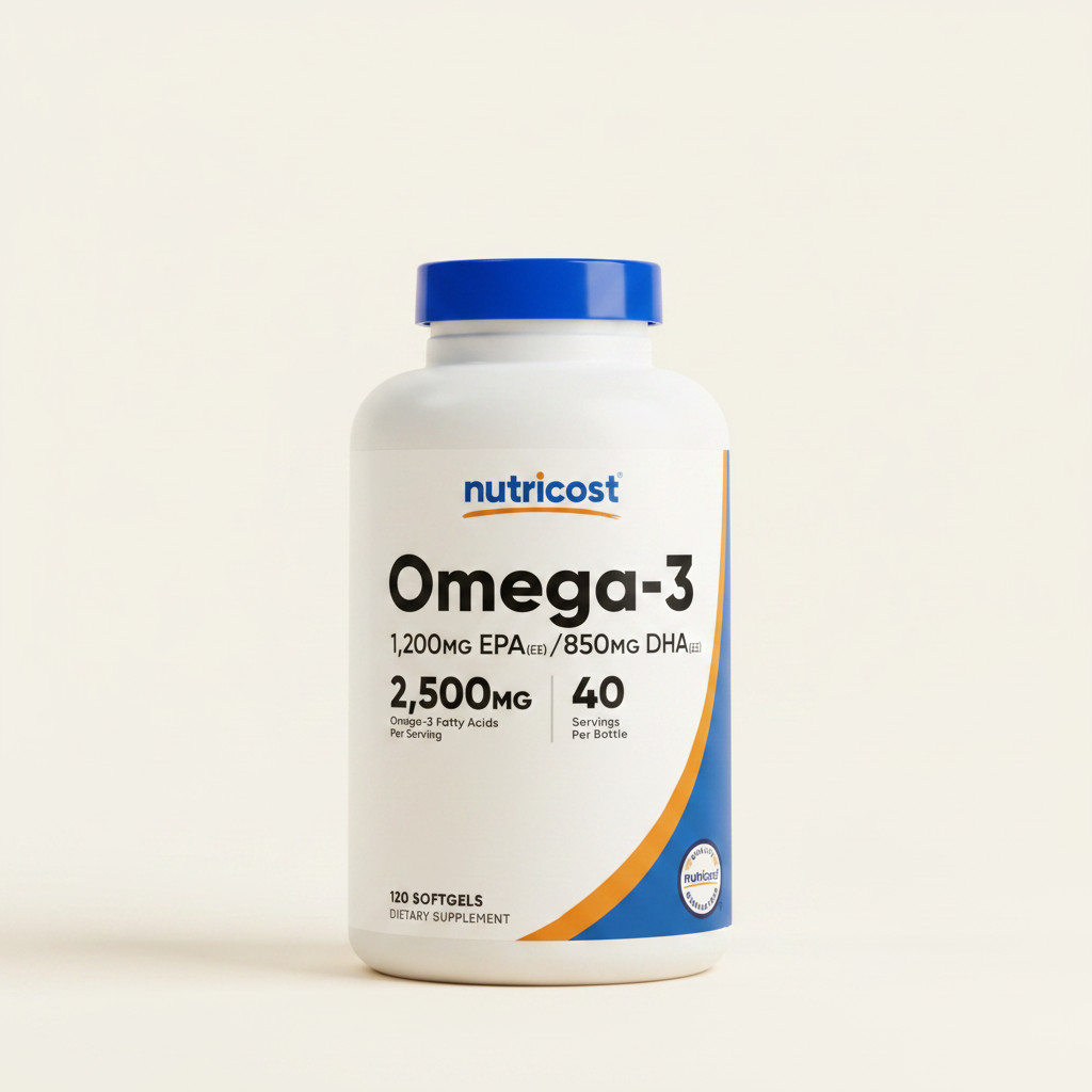 Suplemento Omega 3 Aceite De Pescado 2500 mg 120 Softgels | Nutricost