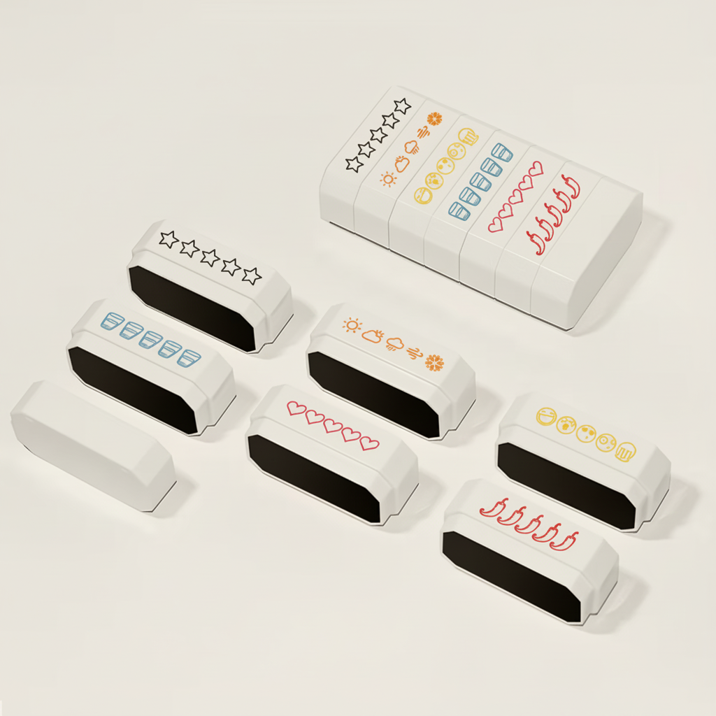 Set de 6 Sellos para Planner, Estudio y Organización