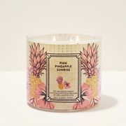 Pink Pineapple Sunrise | Vela 3 Mechas | Bath and Body Works