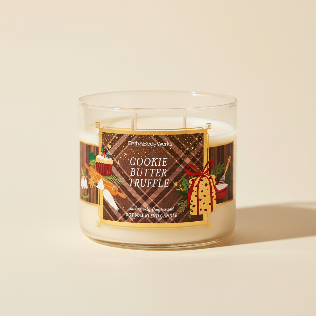 Cookie Butter Truffle | Vela 3 Mechas | Bath and Body Works