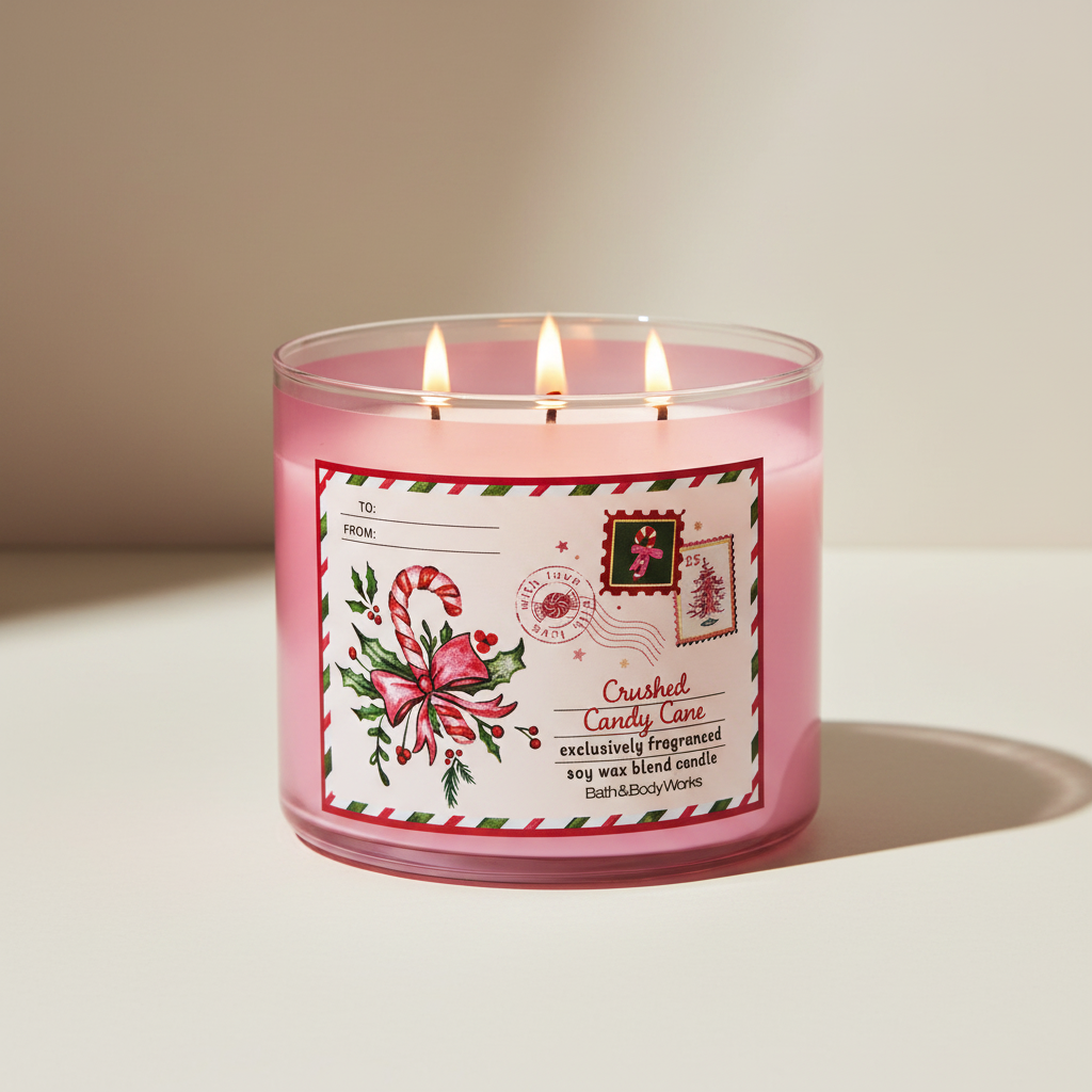 Crushed Candy Cane | Vela 3 Mechas | Bath and Body Works