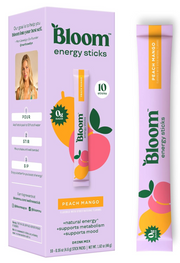 Suplemento energetico en polvo | Sabor Durazno y Mango | Bloom | 10u