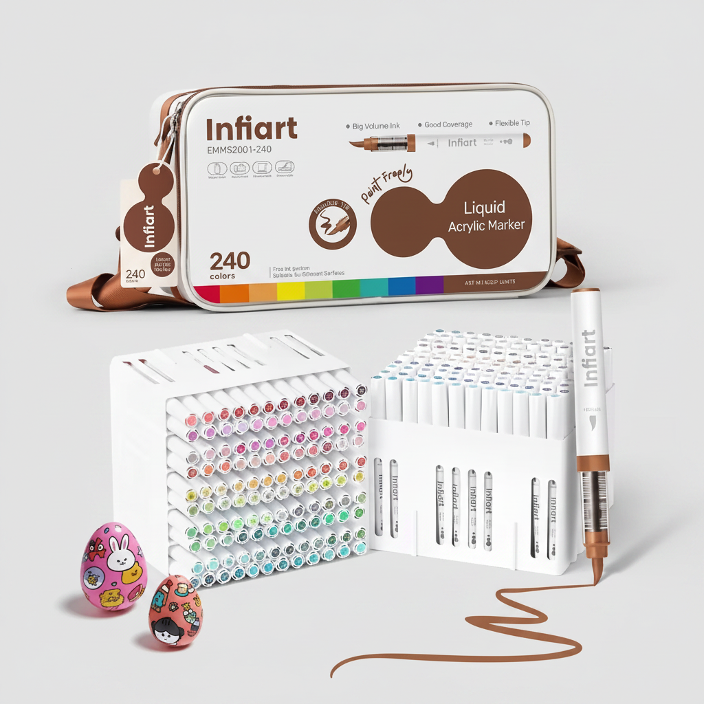 Set de Marcadores Acrílicos de Tinta Líquida 240 Colores | Infiart