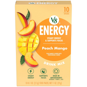 Bebida Energética en Polvo Sabor Durazno y Mango 10 Sobres | V8 Energy