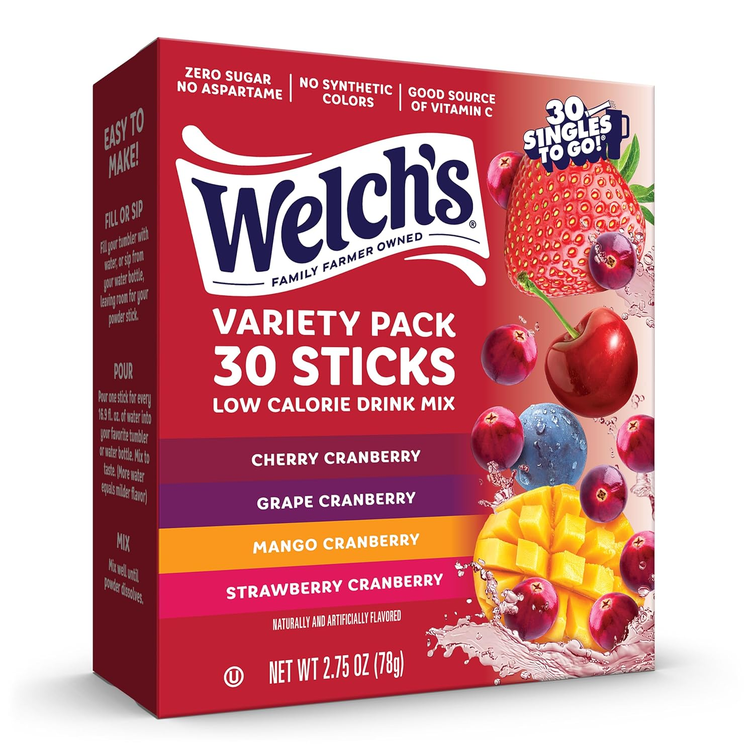 Sobres De Bebida En Polvo Sabor Arándano Variedad 30 Unidades | Welch's