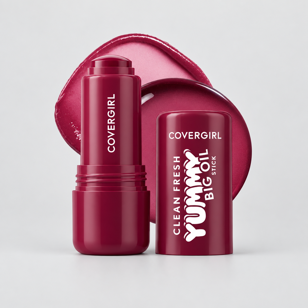 Balsamo labial | Lip Oil Stick Yummy | 130 Berry Big Deal | CoverGirl Clean Fresh