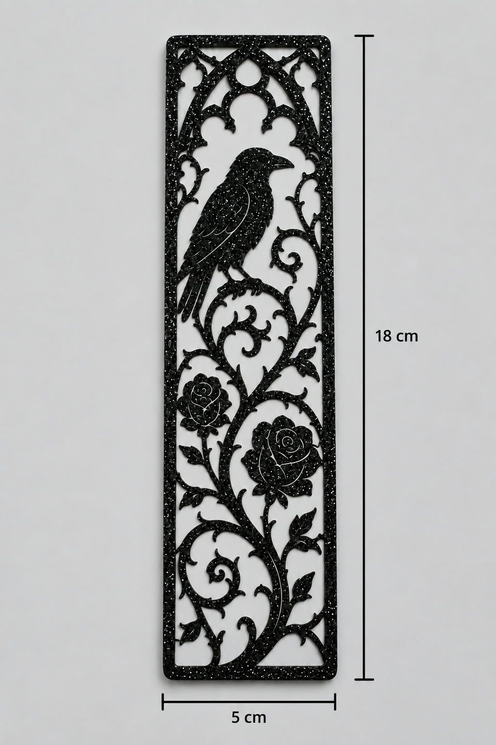 Separador Cuervo y Rosas en Relieve