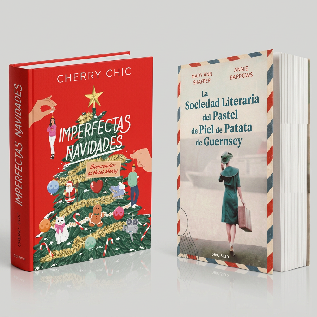 Club de lectura | Kit Diciembre Duo | Imperfectas Navidades | Cherry Chic | La sociedad literaria del pastel de piel de patata de Guernsey | Marry Ann Shaffer