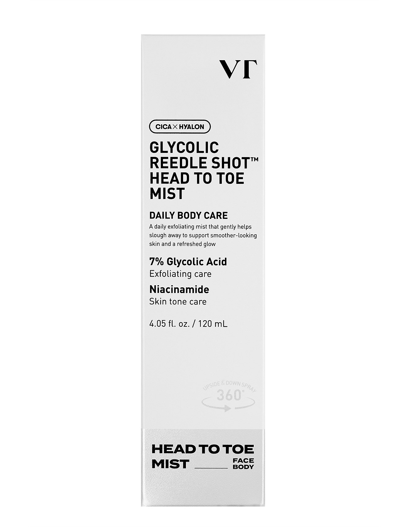 VT Glycolic Reedle Shot Head to Toe Mist 120 ml